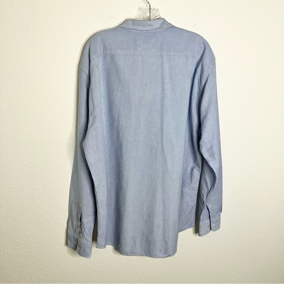 Lacoste Men 44 XL Light Blue Long Sleeve Button Down Dress Collared Shirt X - Picture 4 of 7